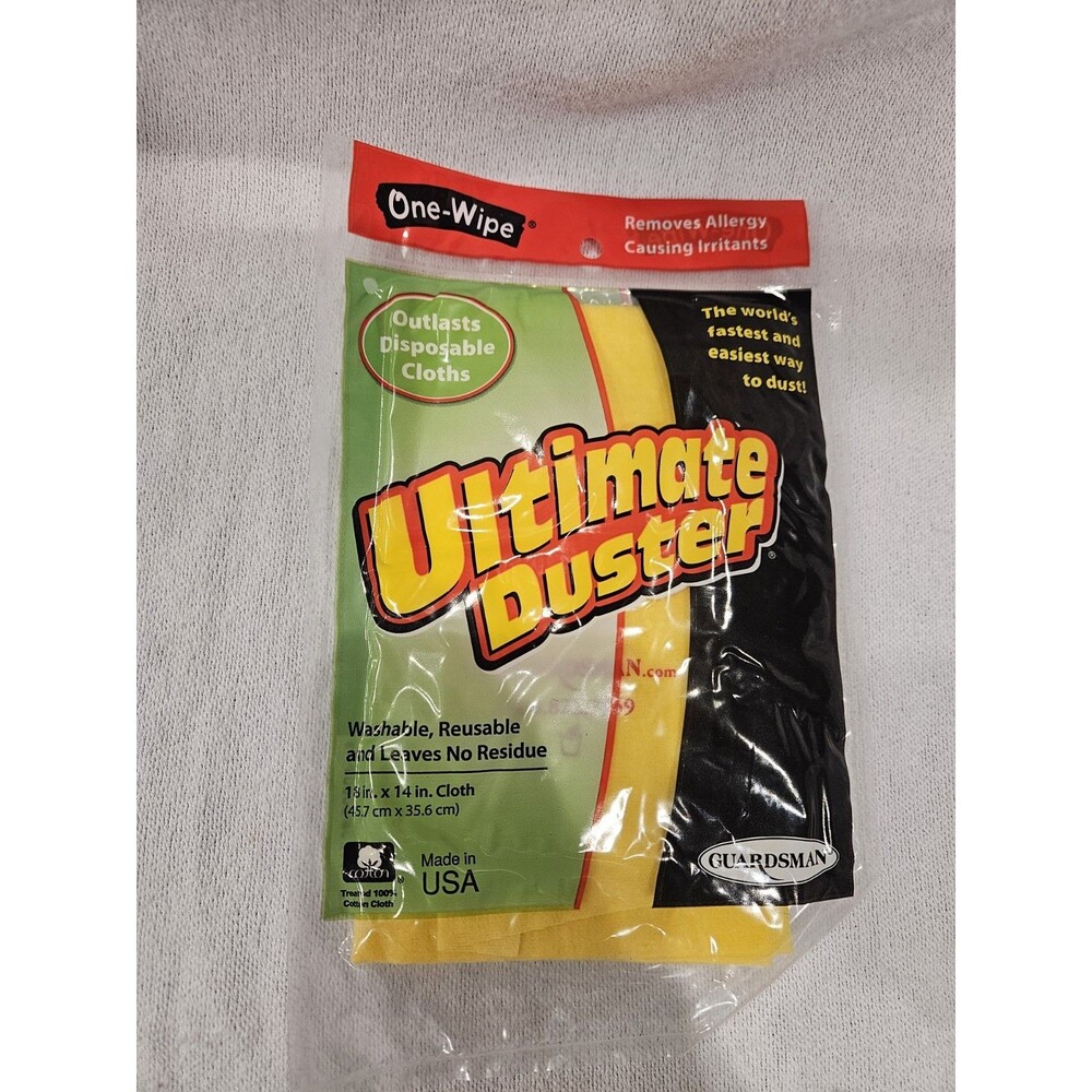 Vintage Guardsman One-Wipe Ultimate Duster Cloth Large Treated Yellow Cleaning